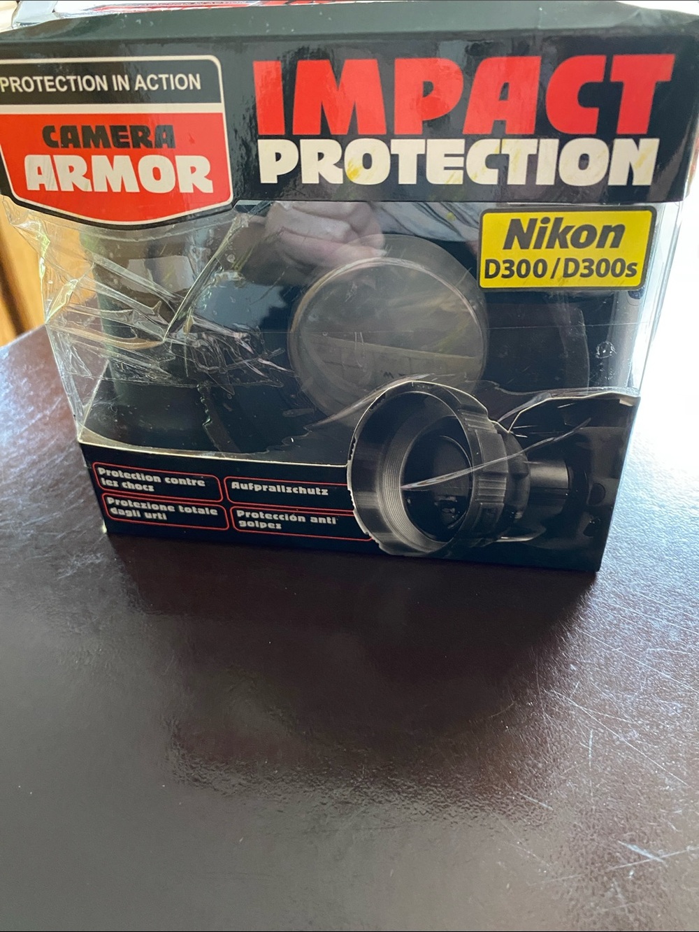 Nikon Camera Armor Impact Protection - Black with Red and Yellow Accents